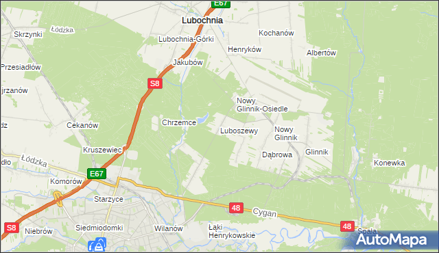 mapa Luboszewy, Luboszewy na mapie Targeo