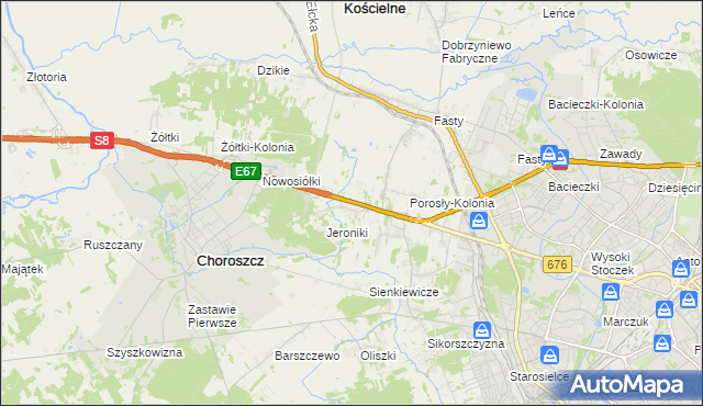 mapa Łyski, Łyski na mapie Targeo