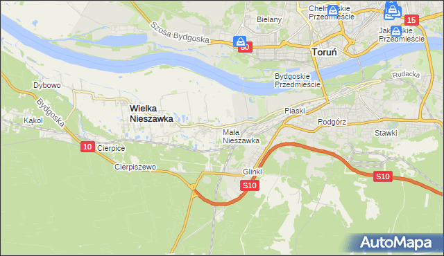 mapa Mała Nieszawka, Mała Nieszawka na mapie Targeo