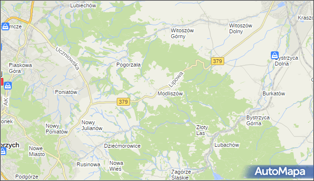 mapa Modliszów, Modliszów na mapie Targeo