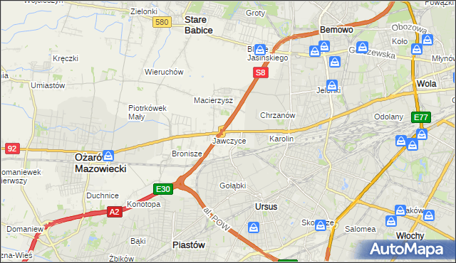 mapa Mory gmina Ożarów Mazowiecki, Mory gmina Ożarów Mazowiecki na mapie Targeo