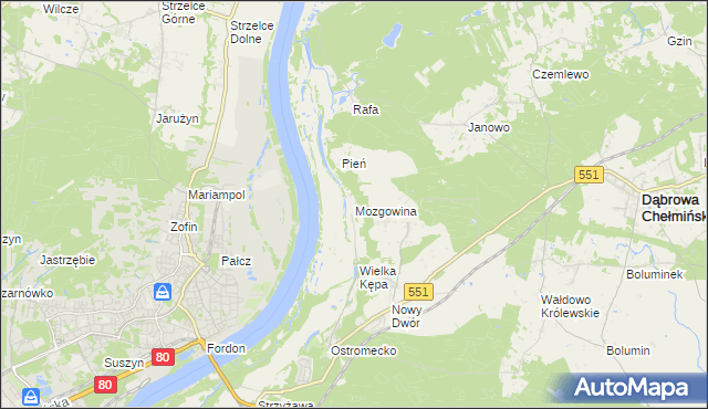 mapa Mozgowina, Mozgowina na mapie Targeo