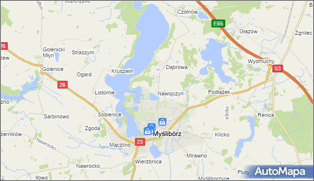 mapa Nawojczyn, Nawojczyn na mapie Targeo