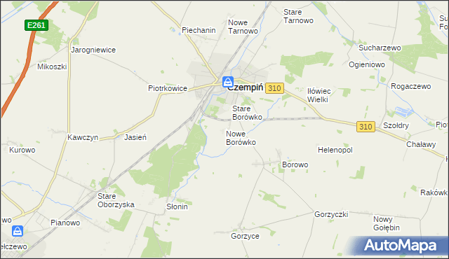 mapa Nowe Borówko, Nowe Borówko na mapie Targeo