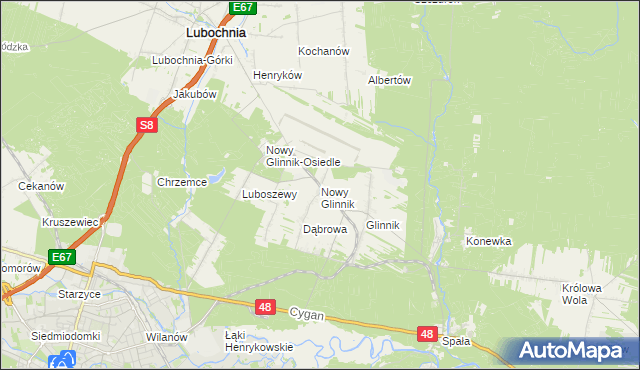 mapa Nowy Glinnik, Nowy Glinnik na mapie Targeo