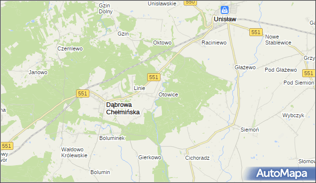mapa Otowice, Otowice na mapie Targeo