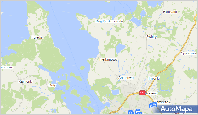 mapa Pierkunowo, Pierkunowo na mapie Targeo