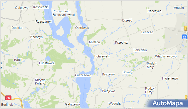 mapa Połajewek, Połajewek na mapie Targeo
