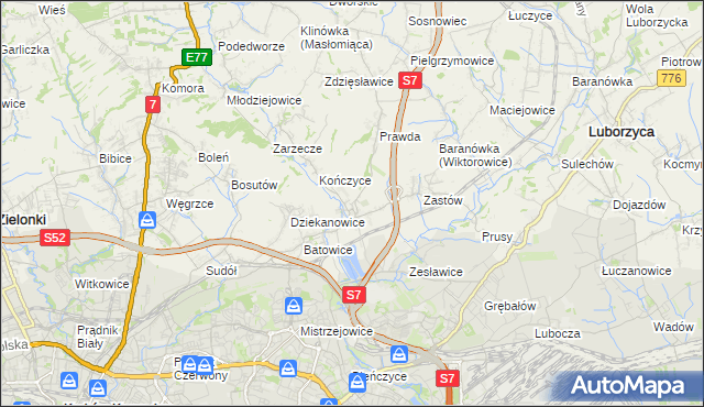 mapa Raciborowice gmina Michałowice, Raciborowice gmina Michałowice na mapie Targeo