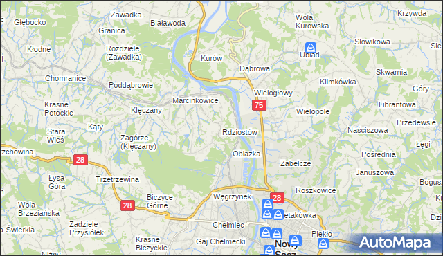 mapa Rdziostów, Rdziostów na mapie Targeo