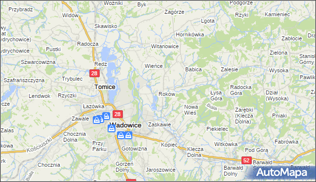mapa Roków, Roków na mapie Targeo