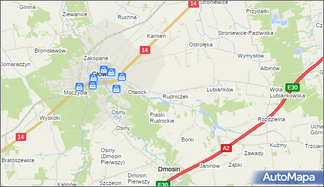 mapa Rudniczek, Rudniczek na mapie Targeo