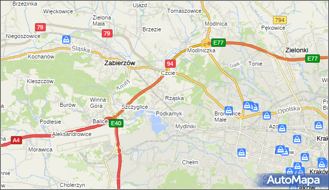 mapa Rząska, Rząska na mapie Targeo
