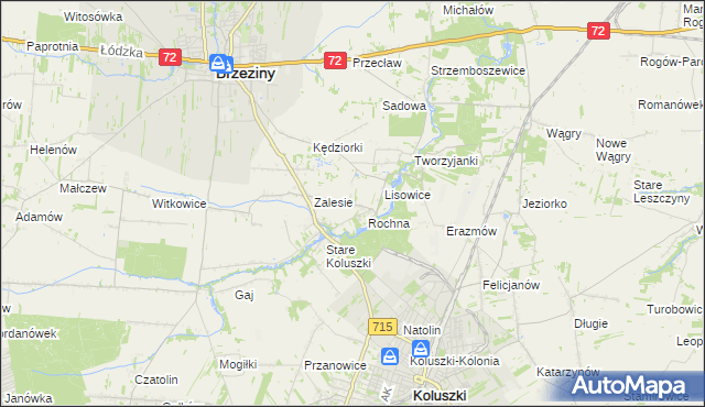 mapa Ścibiorów, Ścibiorów na mapie Targeo