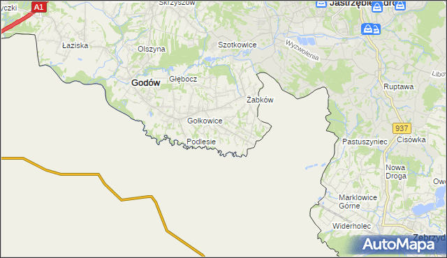 mapa Skrbeńsko, Skrbeńsko na mapie Targeo