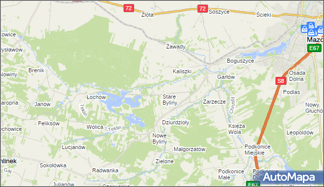 mapa Stare Byliny, Stare Byliny na mapie Targeo