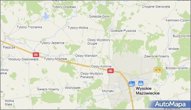 mapa Stare Osipy, Stare Osipy na mapie Targeo