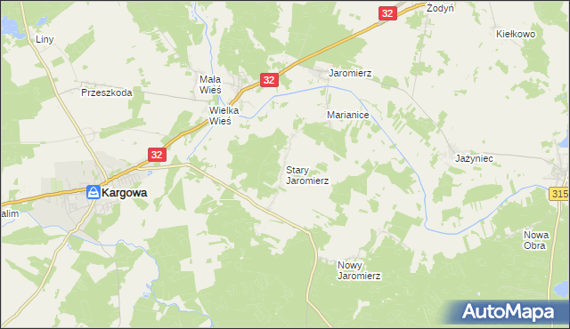 mapa Stary Jaromierz, Stary Jaromierz na mapie Targeo