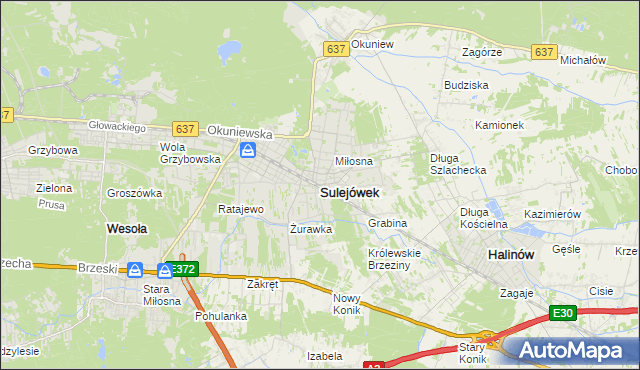 mapa Sulejówek, Sulejówek na mapie Targeo