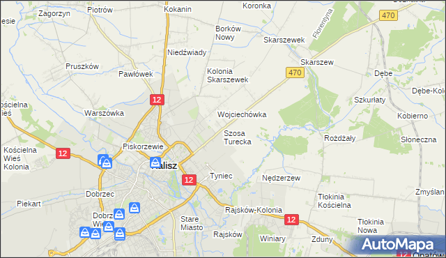 mapa Szosa Turecka, Szosa Turecka na mapie Targeo