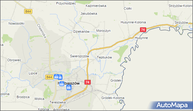 mapa Teptiuków, Teptiuków na mapie Targeo