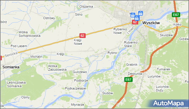 mapa Tulewo Górne, Tulewo Górne na mapie Targeo