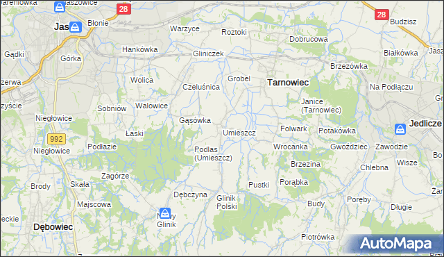 mapa Umieszcz, Umieszcz na mapie Targeo