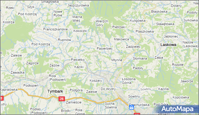 mapa Walowa Góra, Walowa Góra na mapie Targeo