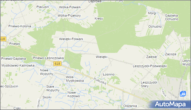 mapa Wielątki, Wielątki na mapie Targeo