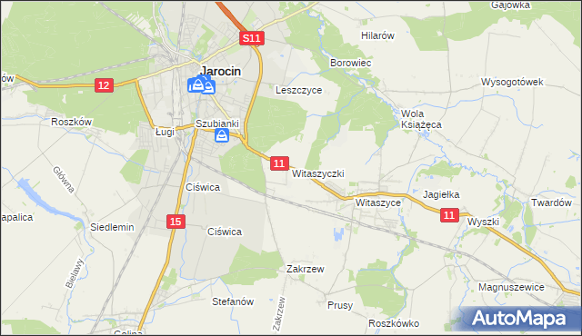 mapa Witaszyczki, Witaszyczki na mapie Targeo