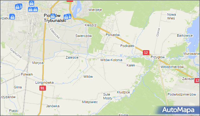 mapa Witów-Kolonia, Witów-Kolonia na mapie Targeo