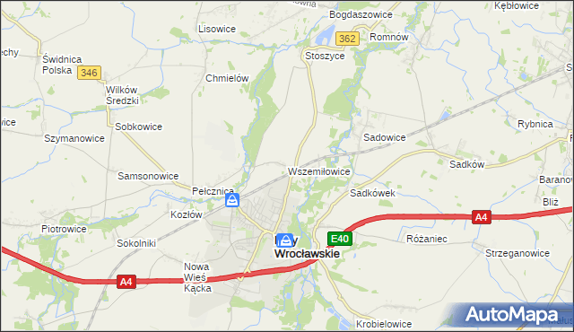 mapa Wszemiłowice, Wszemiłowice na mapie Targeo