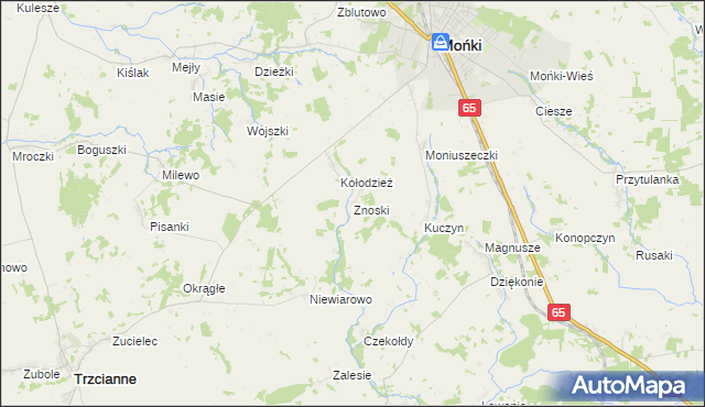 mapa Znoski, Znoski na mapie Targeo