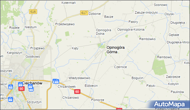 mapa Zygmuntowo gmina Opinogóra Górna, Zygmuntowo gmina Opinogóra Górna na mapie Targeo