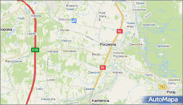 mapa Bargły, Bargły na mapie Targeo