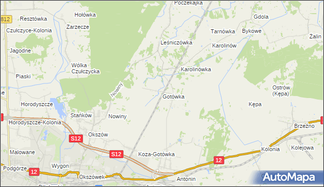 mapa Gotówka, Gotówka na mapie Targeo