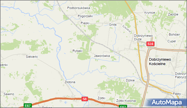 mapa Jaworówka, Jaworówka na mapie Targeo