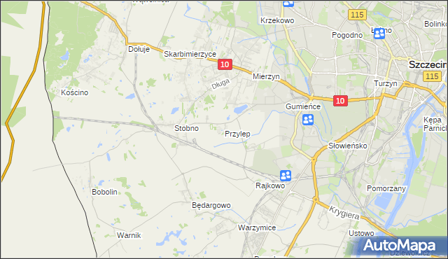 mapa Przylep, Przylep na mapie Targeo