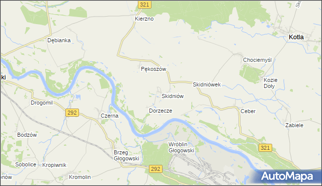 mapa Skidniów, Skidniów na mapie Targeo