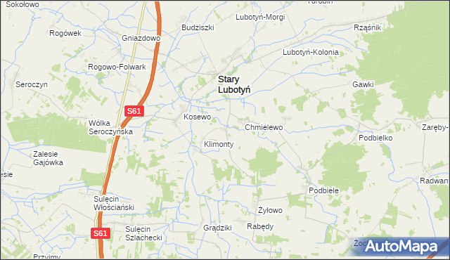 mapa Świerże gmina Stary Lubotyń, Świerże gmina Stary Lubotyń na mapie Targeo