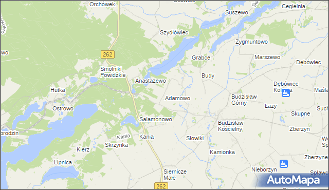 mapa Adamowo gmina Kleczew, Adamowo gmina Kleczew na mapie Targeo
