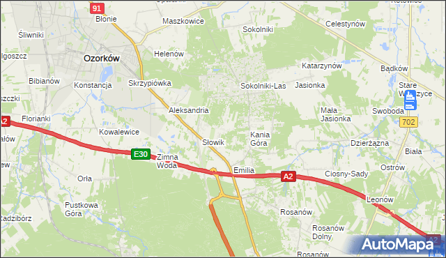 mapa Adolfów gmina Zgierz, Adolfów gmina Zgierz na mapie Targeo