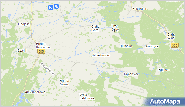 mapa Albertowsko, Albertowsko na mapie Targeo