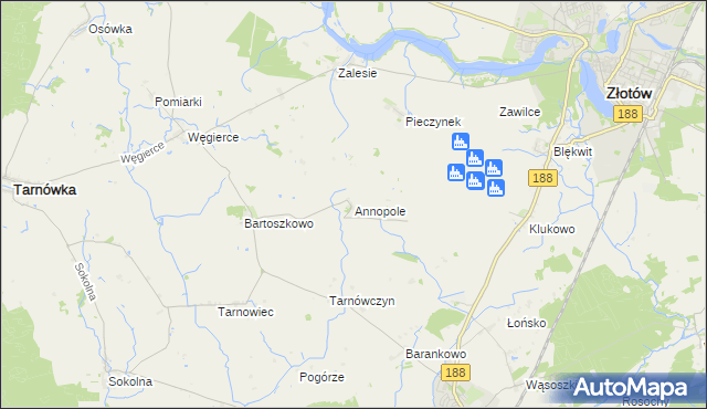 mapa Annopole gmina Tarnówka, Annopole gmina Tarnówka na mapie Targeo