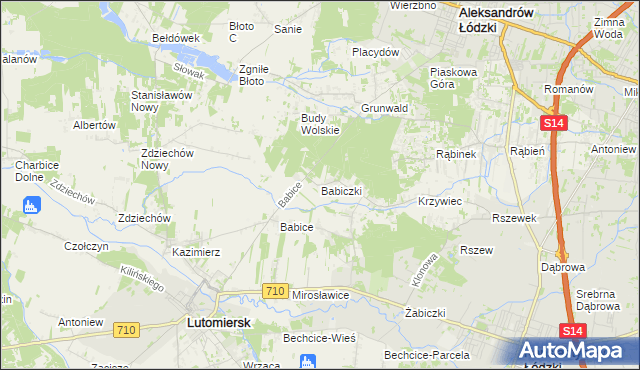 mapa Babiczki, Babiczki na mapie Targeo