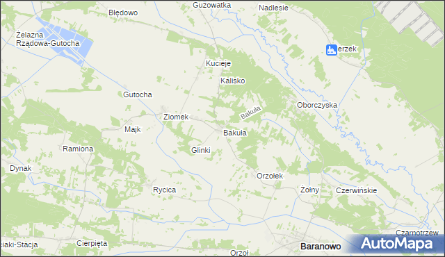 mapa Bakuła, Bakuła na mapie Targeo