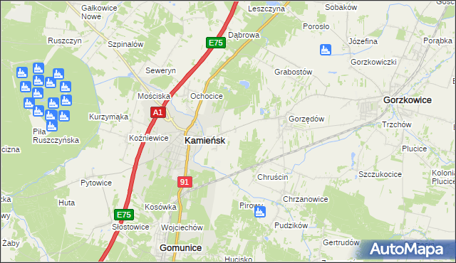 mapa Barczkowice, Barczkowice na mapie Targeo