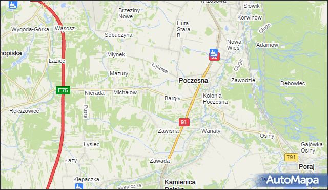 mapa Bargły, Bargły na mapie Targeo