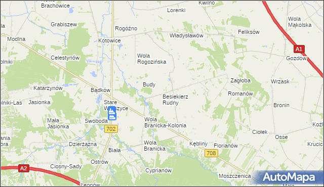 mapa Besiekierz Rudny, Besiekierz Rudny na mapie Targeo