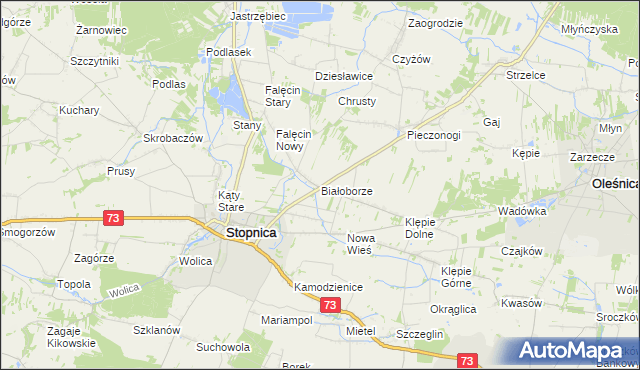 mapa Białoborze, Białoborze na mapie Targeo
